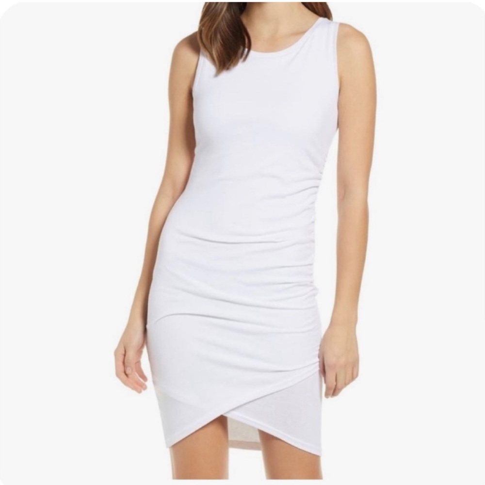 Nordstrom Leith Ruched Tulip Hem Bodycon Dress S 🤍
